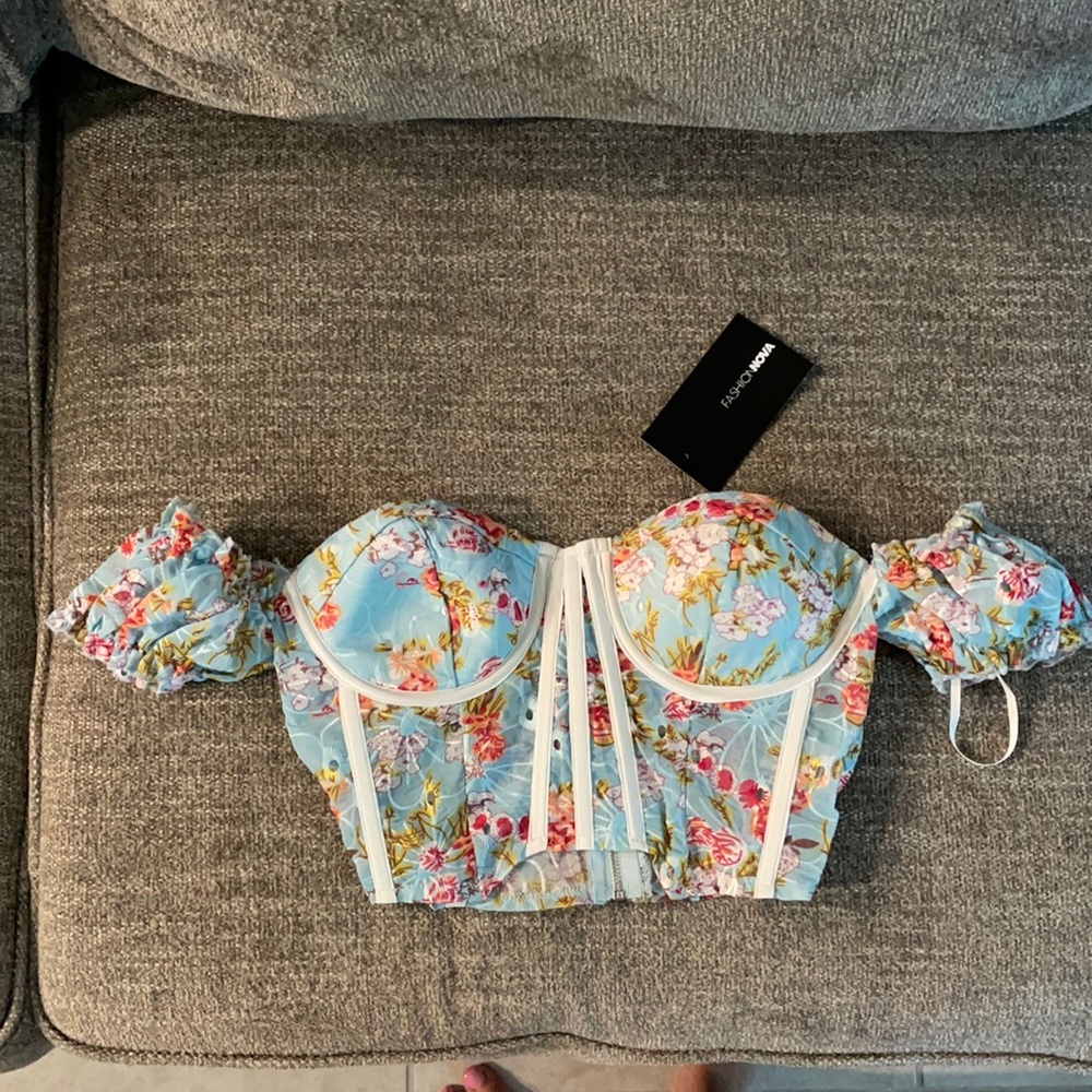Fashion Nova floral corset top